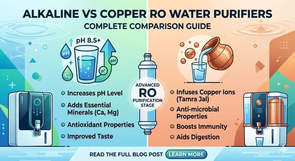 Alkaline vs Copper RO Water Purifier – Complete Comparison Guide